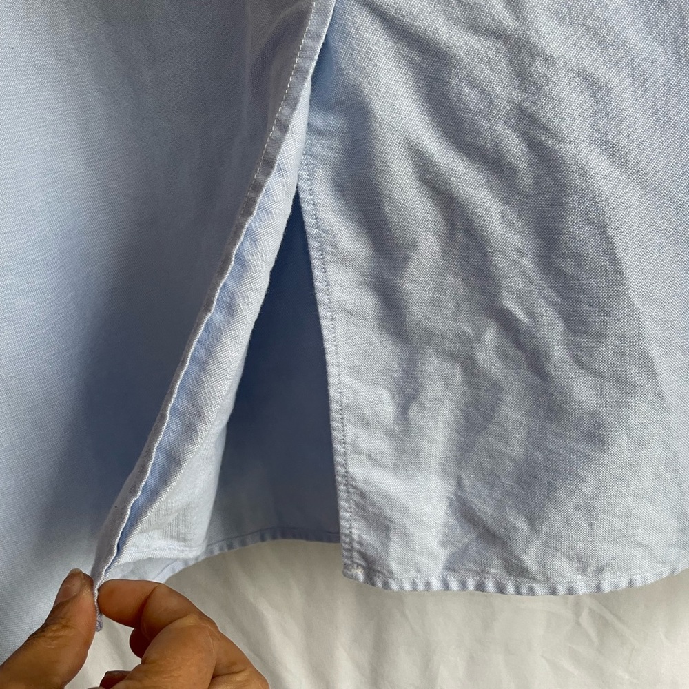 Djerf Avenue Organic Cotton Button Up Shirt Light Blue Oversized XL Portugal - Picture 9 of 15